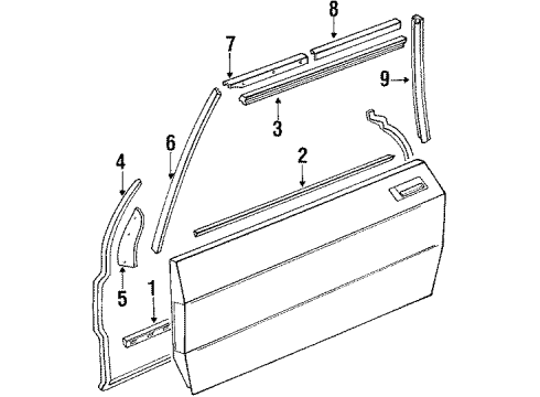 107-698-01-21 Mercedes-Benz Side Molding Pad