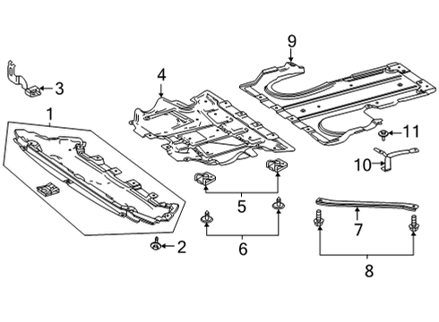 253-524-05-30-64 Mercedes-Benz COVER, ENGINE COMP. LOWER