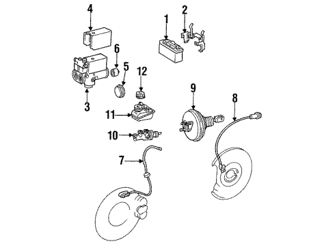 Mercedes-Benz 126-540-04-17 Front Speed Sensor 126-540-04-17 Mercedes-Benz Front Speed Sensor
