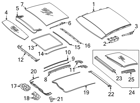Mercedes-Benz 205-783-04-96 Sliding Roof Seal Mercedes-Benz 205-783-04-96 Sliding Roof Seal