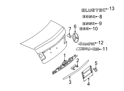 Mercedes-Benz 124-817-64-15 Nameplate 124-817-64-15 Mercedes-Benz Nameplate
