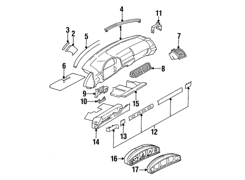 Mercedes-Benz 140-830-01-54-9115 Air Vent Mercedes-Benz 140-830-01-54-9115 Air Vent