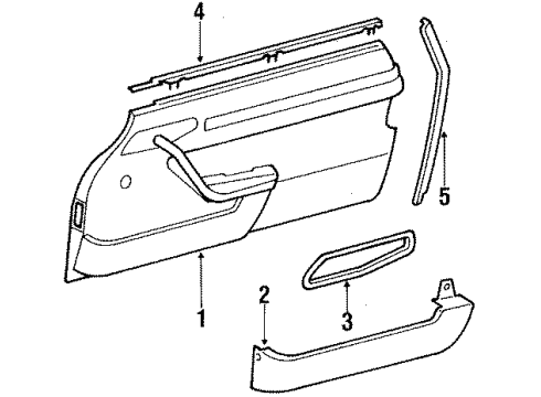 Mercedes-Benz 107-727-01-32 Trim Panel Frame 107-727-01-32 Mercedes-Benz Trim Panel Frame
