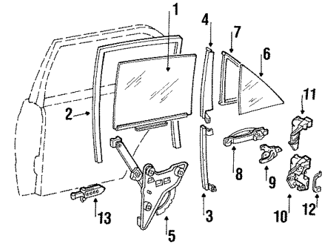 Mercedes-Benz 126-730-10-46 Window Regulator 126-730-10-46 Mercedes-Benz Window Regulator