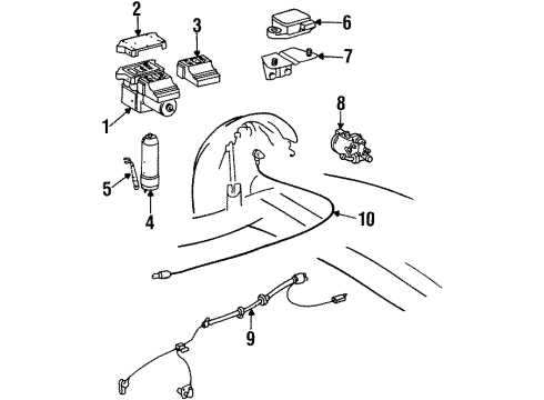 Mercedes-Benz 011-542-46-17 Acceleration Switch Assembly 011-542-46-17 Mercedes-Benz Acceleration Switch Assembly