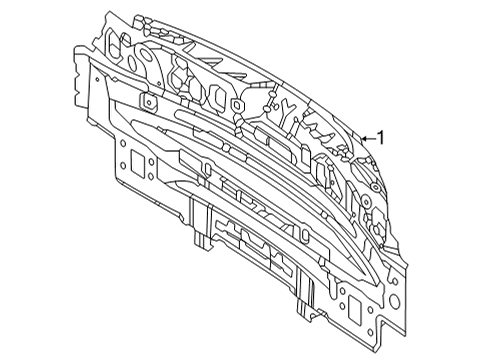 Mercedes-Benz 257-682-61-00 Rear Body Panel Insulator 257-682-61-00 Mercedes-Benz Rear Body Panel Insulator