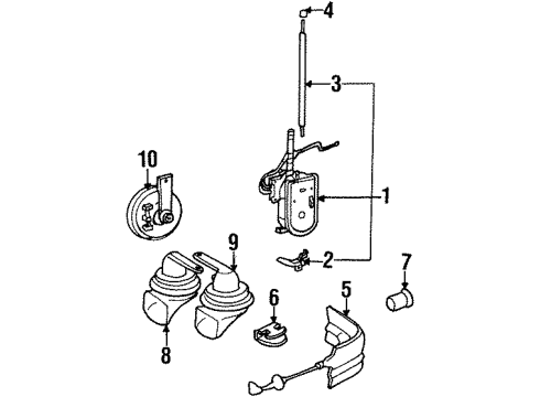 Mercedes-Benz 140-827-21-14 Antenna Assembly Bracket 140-827-21-14 Mercedes-Benz Antenna Assembly Bracket