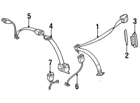 140-860-10-85-9A86 Mercedes-Benz Lap & Shoulder Belt