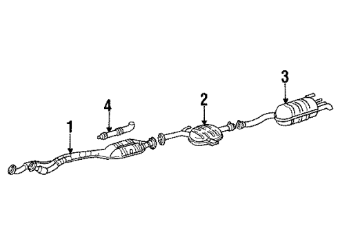 Mercedes-Benz 140-490-34-20-80 Converter & Pipe Mercedes-Benz 140-490-34-20-80 Converter & Pipe
