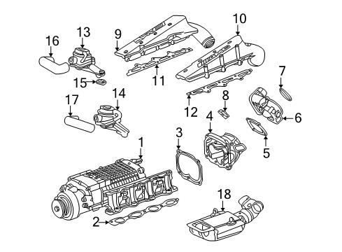Mercedes-Benz 113-098-01-50 Throttle Body 113-098-01-50 Mercedes-Benz Throttle Body