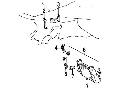 Mercedes-Benz 124-620-97-14 Oil Cooler Bracket 124-620-97-14 Mercedes-Benz Oil Cooler Bracket