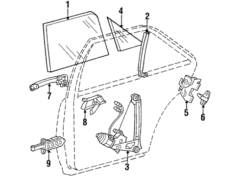 Mercedes-Benz 124-730-03-18 Adjustable Glass 124-730-03-18 Mercedes-Benz Adjustable Glass