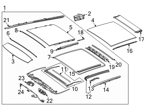167-990-00-00 Mercedes-Benz Sunroof Glass Screw