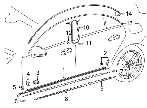 Mercedes-Benz 118-698-08-00-9999 Trim, Longitudinal Member Mercedes-Benz 118-698-08-00-9999 Trim, Longitudinal Member