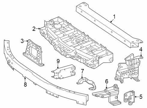 Mercedes-Benz 295-622-52-00 Center Brace 295-622-52-00 Mercedes-Benz Center Brace