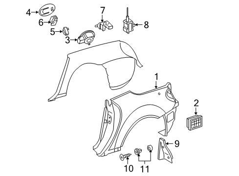 Mercedes-Benz 171-690-18-30 Wheelhouse Liner Mercedes-Benz 171-690-18-30 Wheelhouse Liner