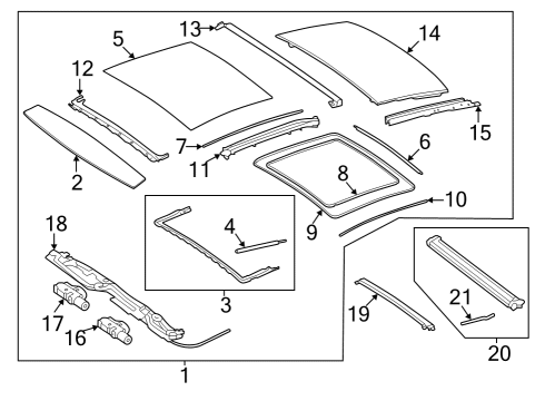 Mercedes-Benz 295-780-03-00 Sliding Roof Panel, Glass Mercedes-Benz 295-780-03-00 Sliding Roof Panel, Glass