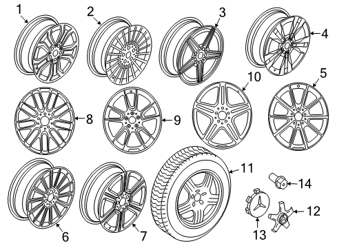 Mercedes-Benz 205-401-96-00-64-7X23 SPOKE WHEEL Mercedes-Benz 205-401-96-00-64-7X23 SPOKE WHEEL