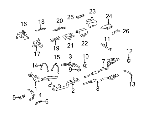 Mercedes-Benz 221-490-74-21 Muffler 221-490-74-21 Mercedes-Benz Muffler