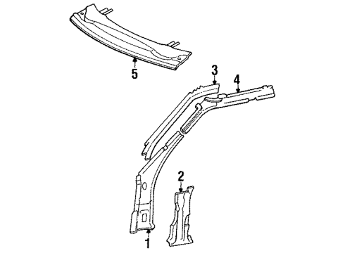 Mercedes-Benz 124-630-15-10 Inner Hinge Pillar Mercedes-Benz 124-630-15-10 Inner Hinge Pillar