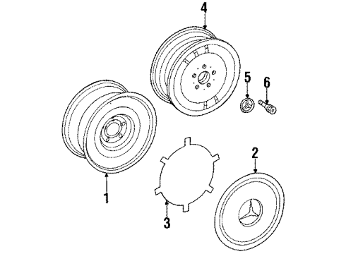 Mercedes-Benz 124-401-03-26-02 Hub Cap Retainer 124-401-03-26-02 Mercedes-Benz Hub Cap Retainer