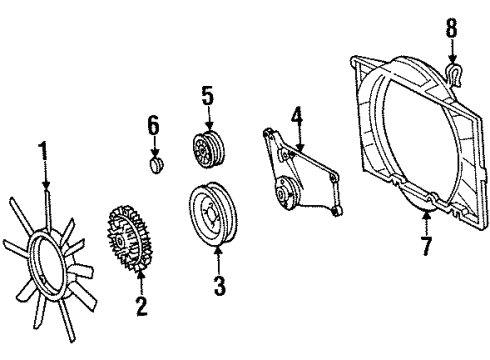 Mercedes-Benz 129-500-00-55 Shroud 129-500-00-55 Mercedes-Benz Shroud