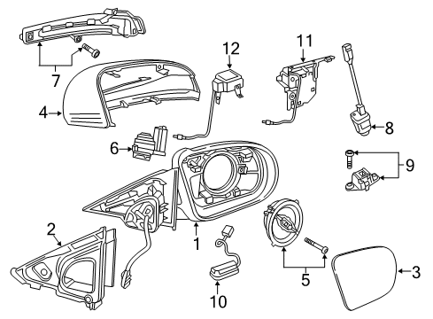 Mercedes-Benz 099-820-10-01 Adjust Drive, Mirror Glass Mercedes-Benz 099-820-10-01 Adjust Drive, Mirror Glass