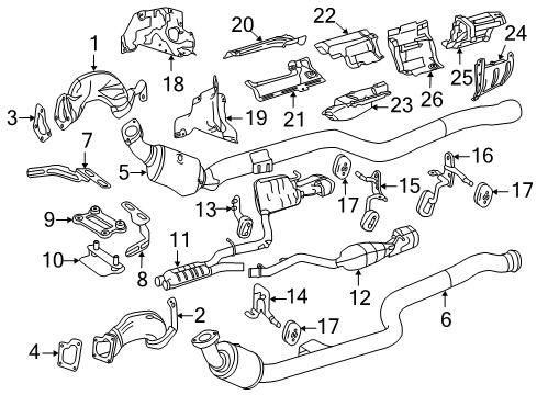 Mercedes-Benz 218-490-06-19 Exhaust Line Mercedes-Benz 218-490-06-19 Exhaust Line