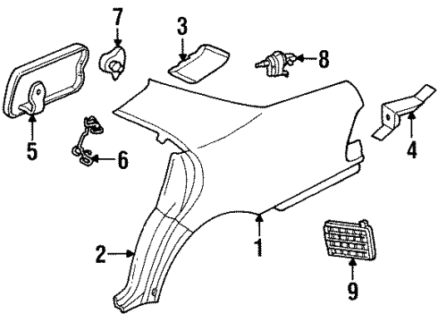 Mercedes-Benz 140-630-23-21 Outer Panel 140-630-23-21 Mercedes-Benz Outer Panel