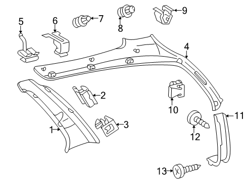 Mercedes-Benz 210-821-01-34 Lower Quarter Trim Fastener Mercedes-Benz 210-821-01-34 Lower Quarter Trim Fastener