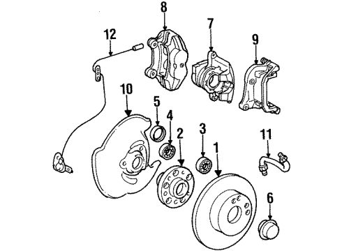 Mercedes-Benz 001-420-05-83-64 Caliper Mercedes-Benz 001-420-05-83-64 Caliper