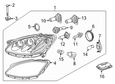 Mercedes-Benz 221-820-60-39 LAMP UNIT 221-820-60-39 Mercedes-Benz LAMP UNIT