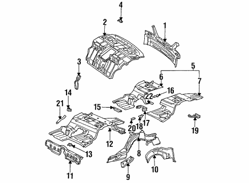 Mercedes-Benz 140-610-04-61 Floor Pan Assembly Mercedes-Benz 140-610-04-61 Floor Pan Assembly