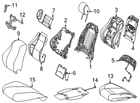 Mercedes-Benz 167-910-00-06-3F12 OUTER COVER, SEAT CUSHION Mercedes-Benz 167-910-00-06-3F12 OUTER COVER, SEAT CUSHION