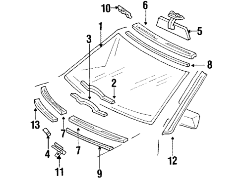 Mercedes-Benz 124-670-27-22 Reveal Molding 124-670-27-22 Mercedes-Benz Reveal Molding