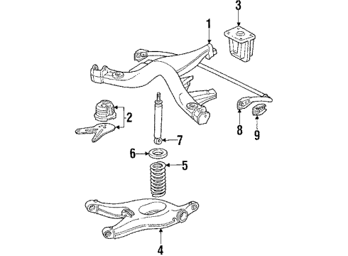 Mercedes-Benz 107-350-09-08 Rear Sub-Frame Mercedes-Benz 107-350-09-08 Rear Sub-Frame