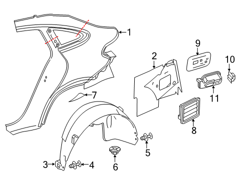 Mercedes-Benz 292-690-33-00-64 WHEEL ARCH COVER Mercedes-Benz 292-690-33-00-64 WHEEL ARCH COVER