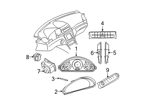 Mercedes-Benz 211-540-02-44-64 Turn Signal Switch Mercedes-Benz 211-540-02-44-64 Turn Signal Switch