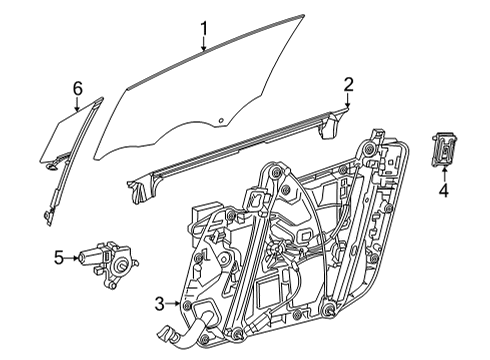 Mercedes-Benz 297-725-26-00 SIDE WINDOW PANE Mercedes-Benz 297-725-26-00 SIDE WINDOW PANE