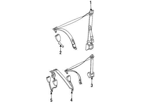 Mercedes-Benz 201-860-31-85 Belt & Retractor 201-860-31-85 Mercedes-Benz Belt & Retractor