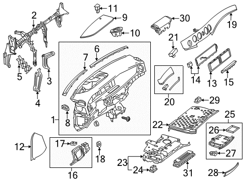 Mercedes-Benz 222-680-41-01-64-7N42 INSTRUMENT PANEL Mercedes-Benz 222-680-41-01-64-7N42 INSTRUMENT PANEL