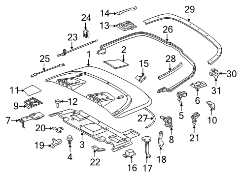 Mercedes-Benz 207-750-02-25-64 COVER SOFT TOP CMPRT. LID Mercedes-Benz 207-750-02-25-64 COVER SOFT TOP CMPRT. LID