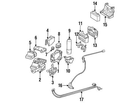 Mercedes-Benz 124-540-47-73 ABS Control Unit Bracket Mercedes-Benz 124-540-47-73 ABS Control Unit Bracket