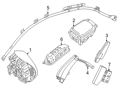 Mercedes-Benz 297-540-21-22 Passenger Air Bag Harness 297-540-21-22 Mercedes-Benz Passenger Air Bag Harness