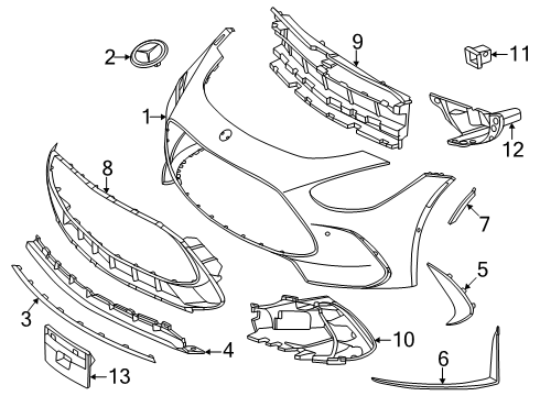 Mercedes-Benz 290-885-65-03-9999 EXCHANGE TRIM, BUMPER Mercedes-Benz 290-885-65-03-9999 EXCHANGE TRIM, BUMPER