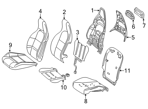 Mercedes-Benz 176-910-79-01-64-8S05 COVER, DRIVER SEAT BCKRST Mercedes-Benz 176-910-79-01-64-8S05 COVER, DRIVER SEAT BCKRST