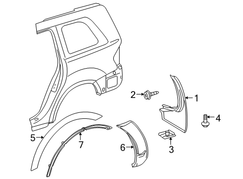 Mercedes-Benz 164-691-06-20 Wheel Flare Tape Mercedes-Benz 164-691-06-20 Wheel Flare Tape
