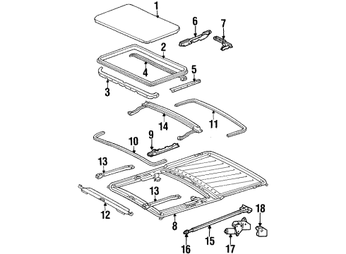 Mercedes-Benz 124-682-00-97 Weatherstrip 124-682-00-97 Mercedes-Benz Weatherstrip