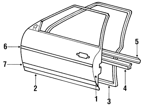 Mercedes-Benz 201-690-26-62 Lower Molding Mercedes-Benz 201-690-26-62 Lower Molding
