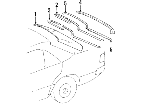 Mercedes-Benz 124-678-11-30 Side Molding Mercedes-Benz 124-678-11-30 Side Molding